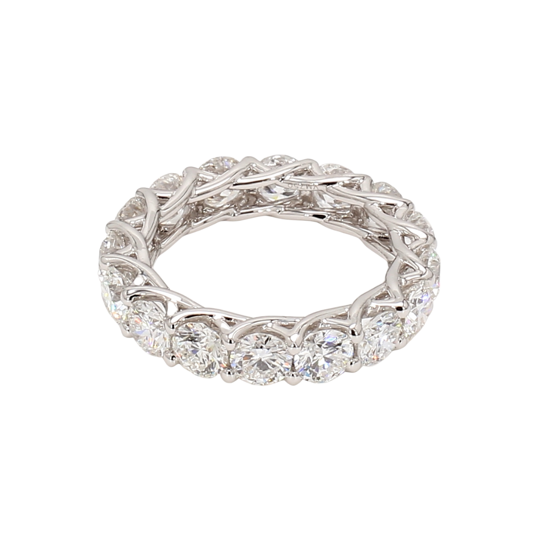 4.8卡白金全圈透光設計排鑽戒指（86030）