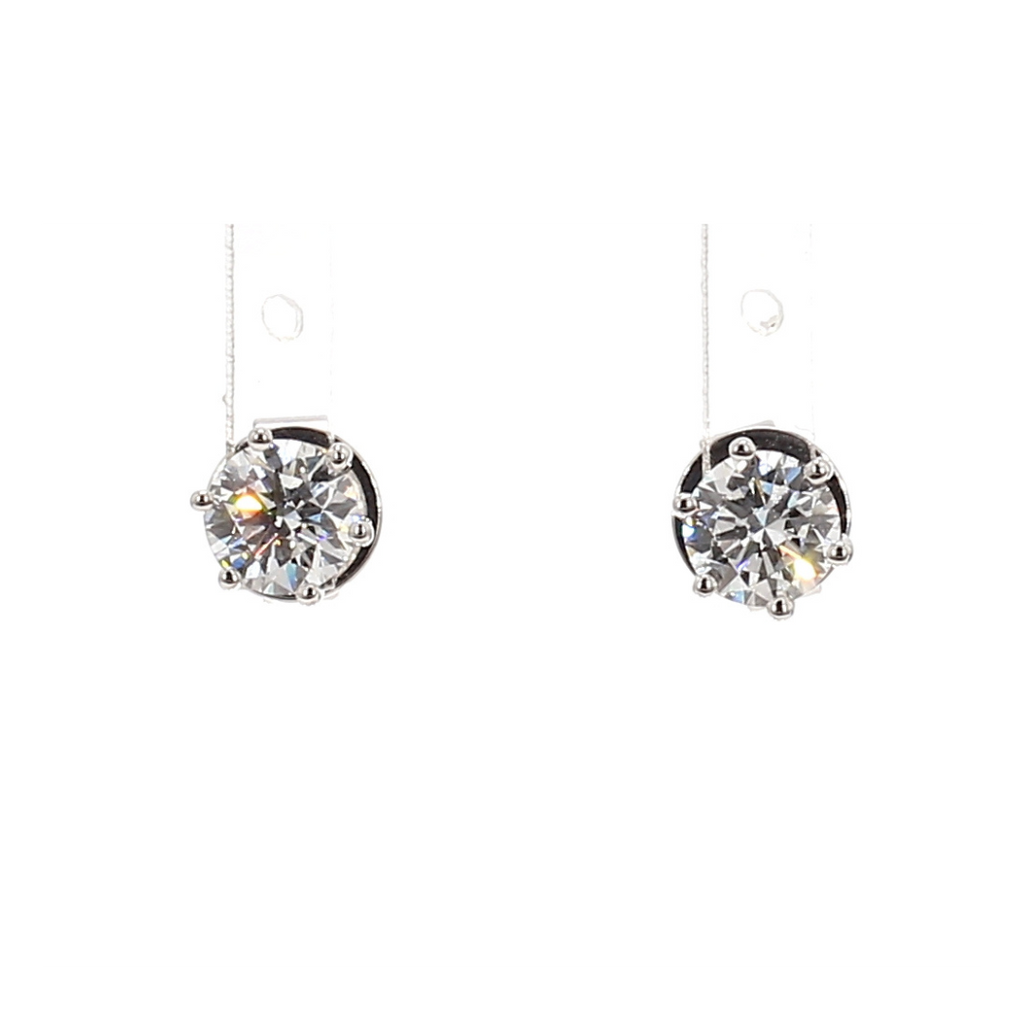 1卡培育圓鑽六爪耳環 (86576)