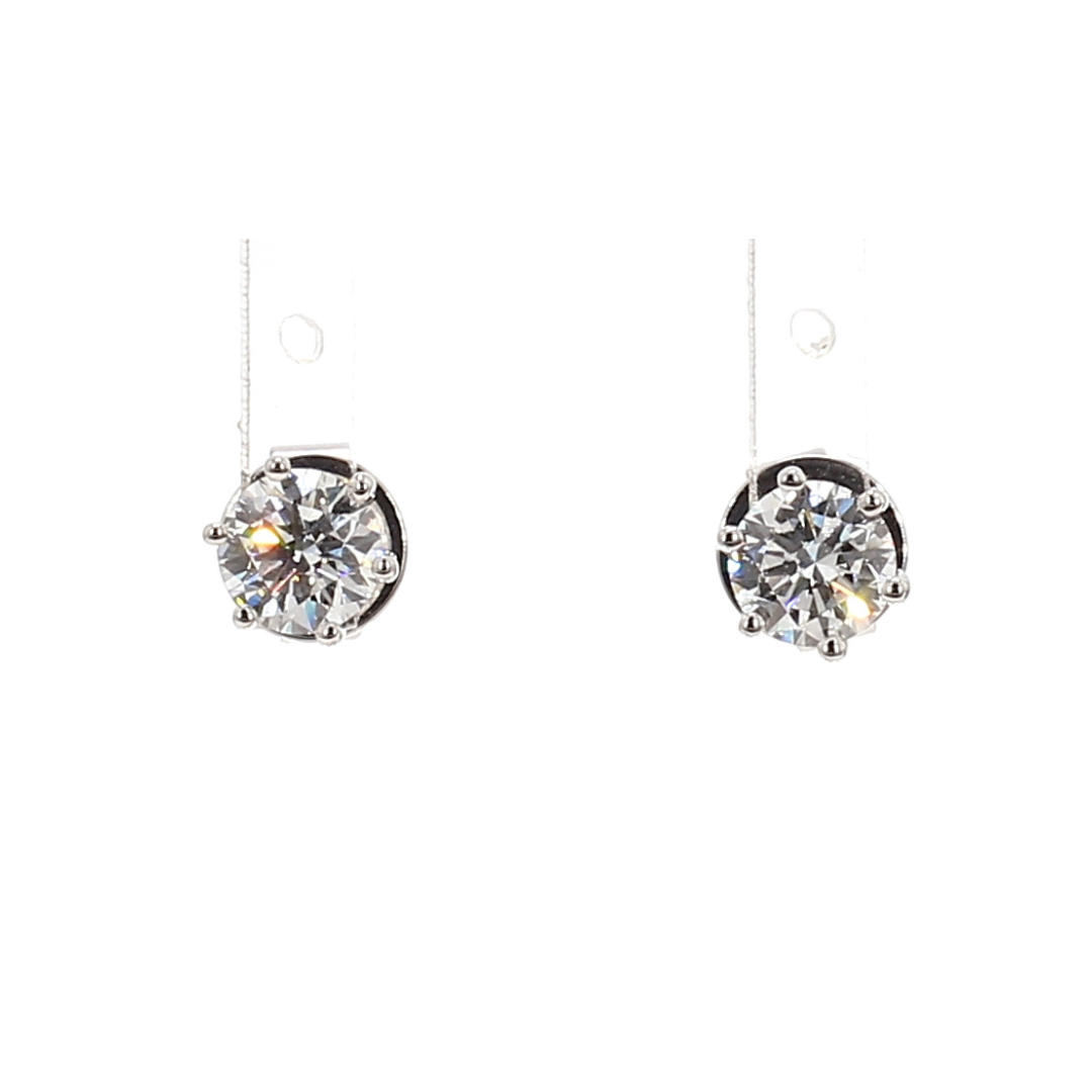 1卡培育圓鑽六爪耳環 (86576)