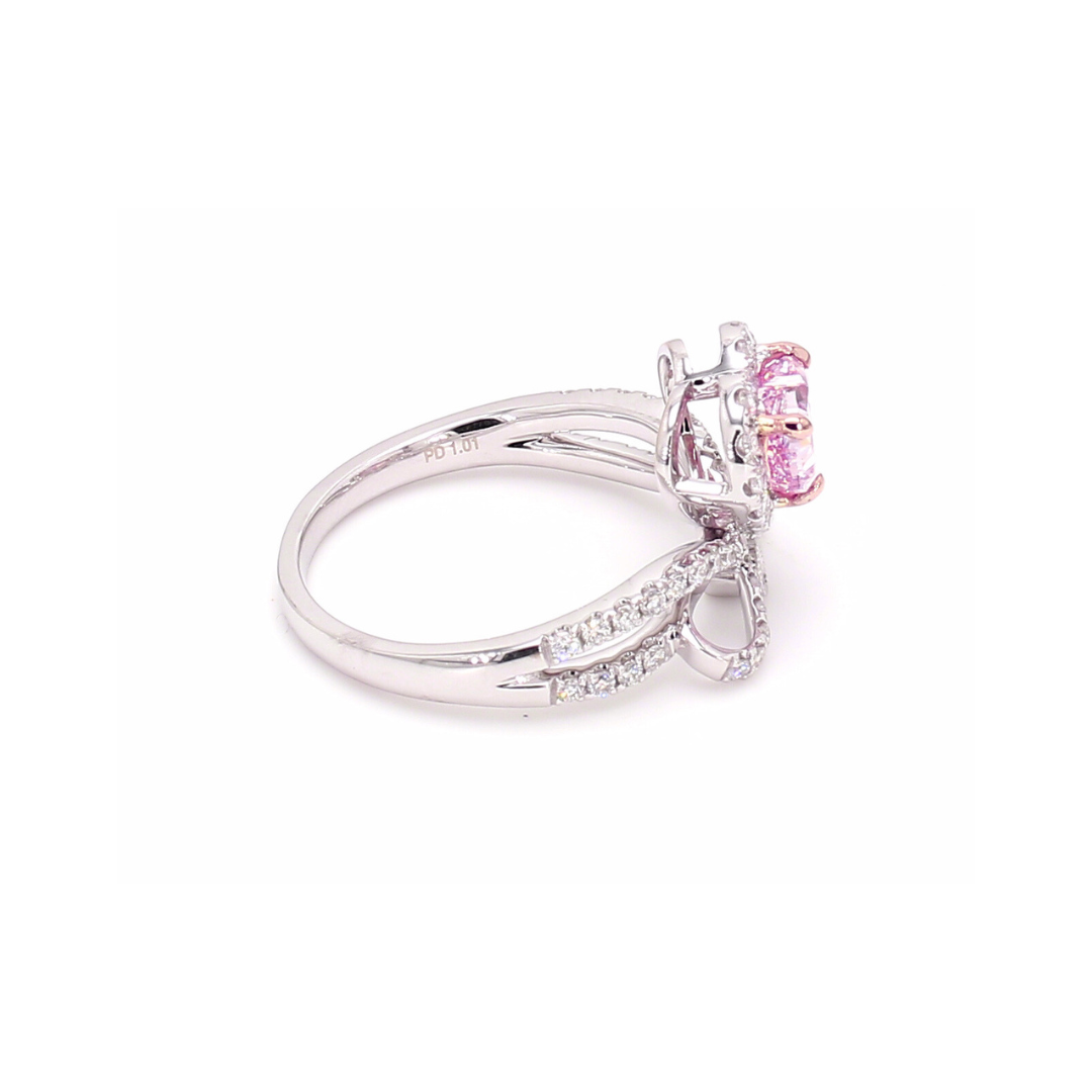 1.12卡心形粉鑽戒指（86981）