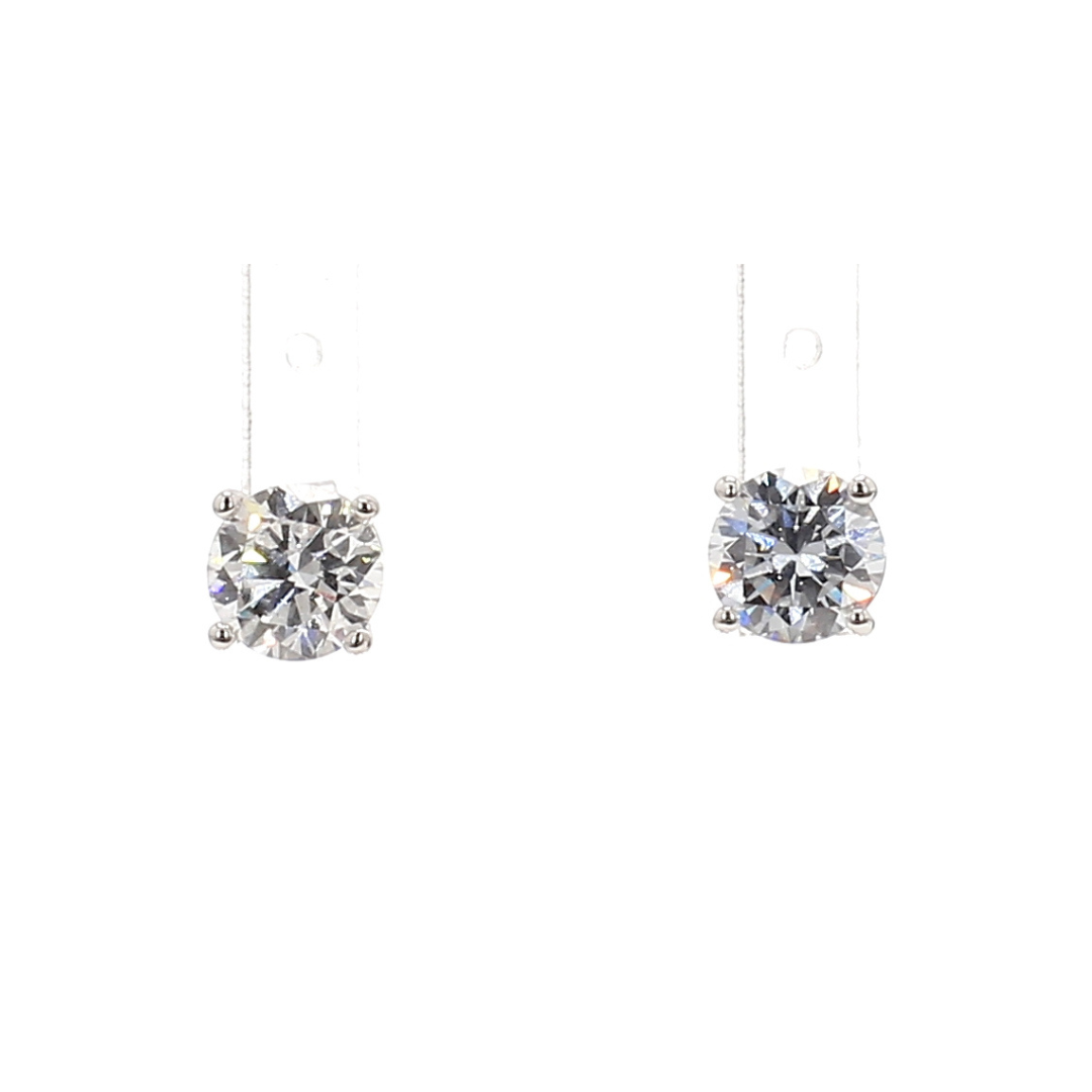 1.4卡培育圓鑽四爪耳環(86572)