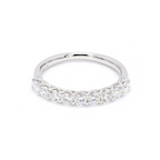 0.72卡半圈透光設計培育鑽石排戒（86095）