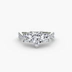 Three-Stone with Pavé Band 2