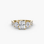 Three-Stone with Pavé Band 2
