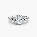 Five Stone Ring with Pavé Band