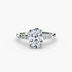 Solitaire with Shoulder Accents