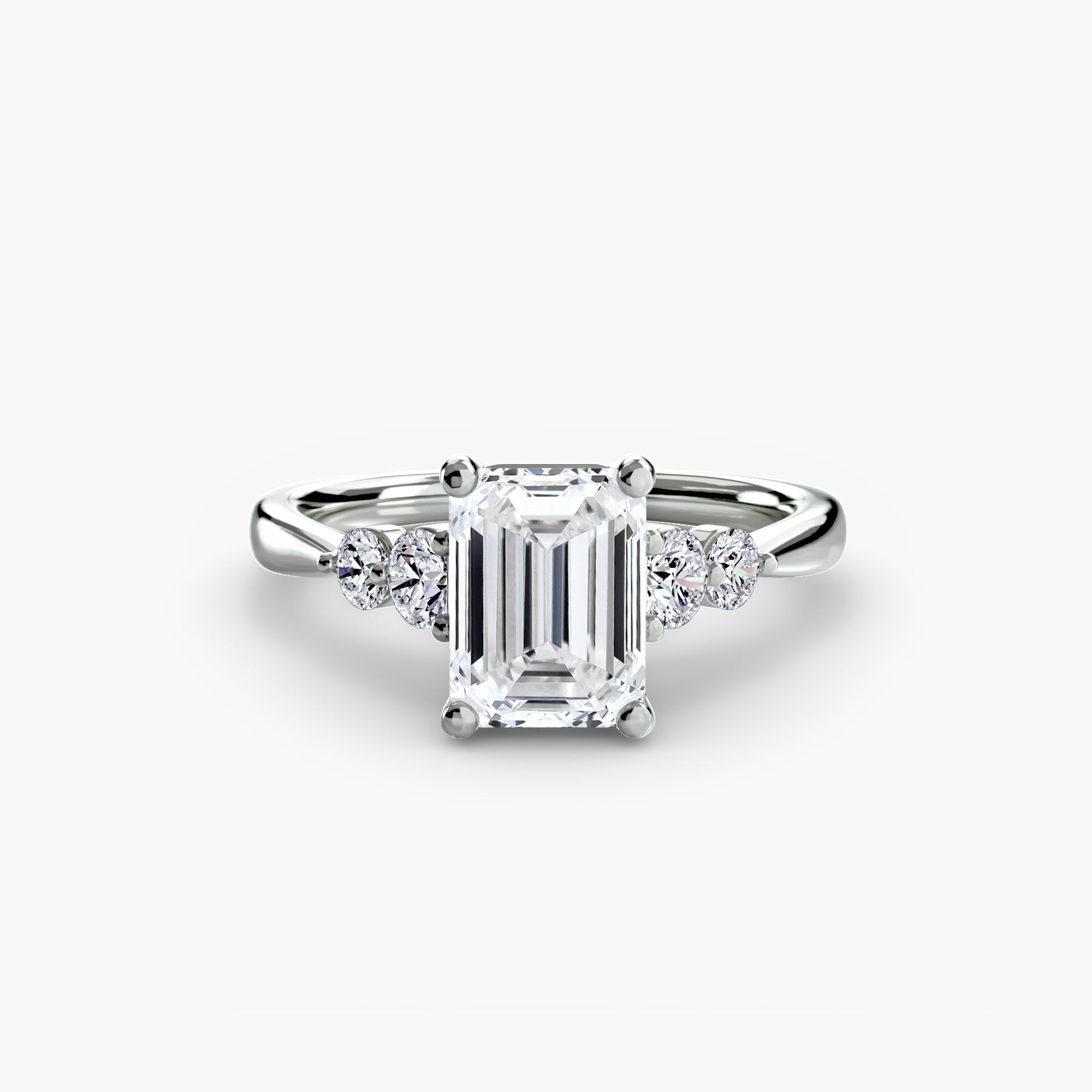 Solitaire with Shoulder Accents 2