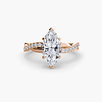 The Emerald Twist Pavé Ring