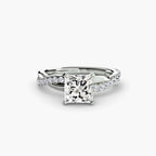 The Emerald Twist Pavé Ring