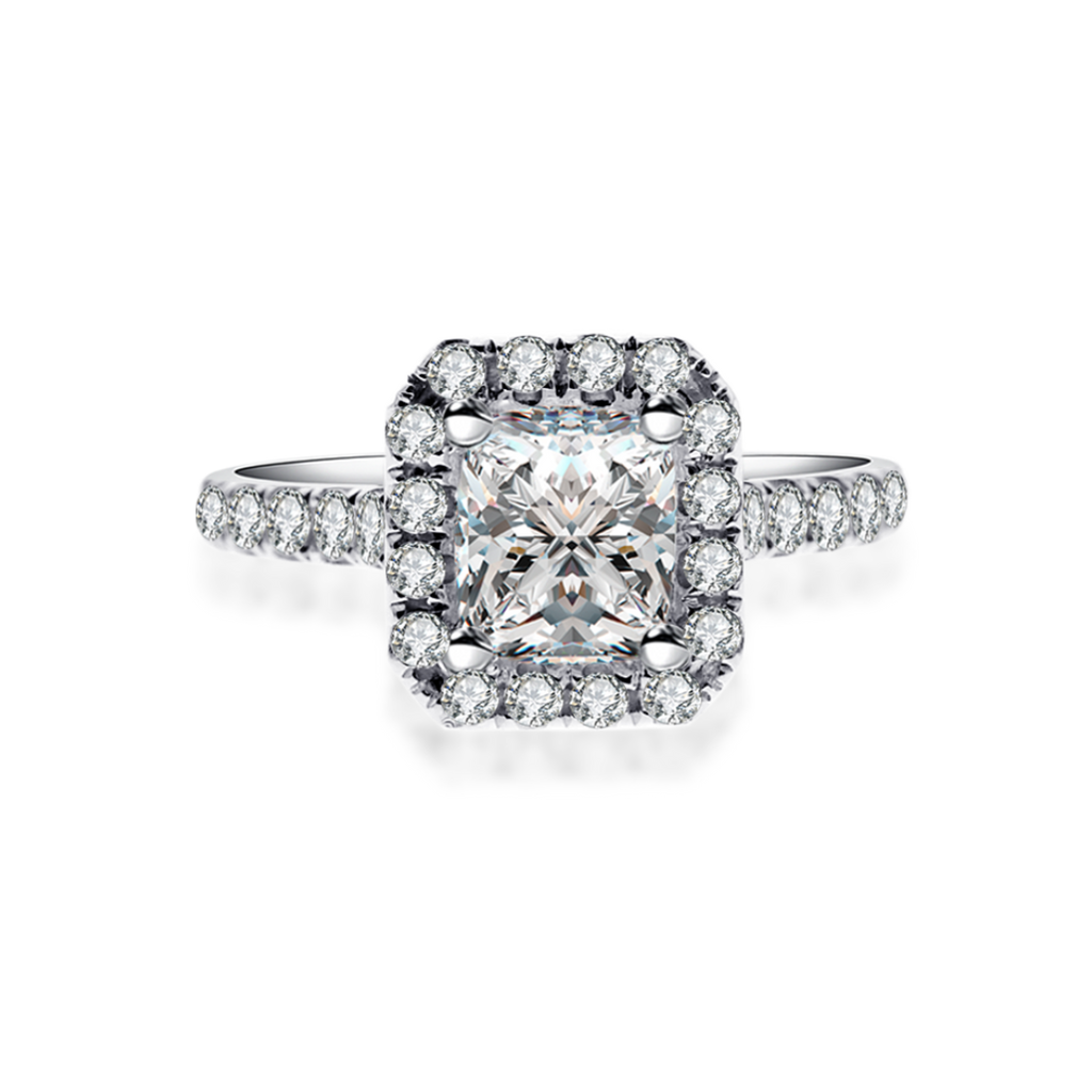 方形鑽石戒指(款號 R313)