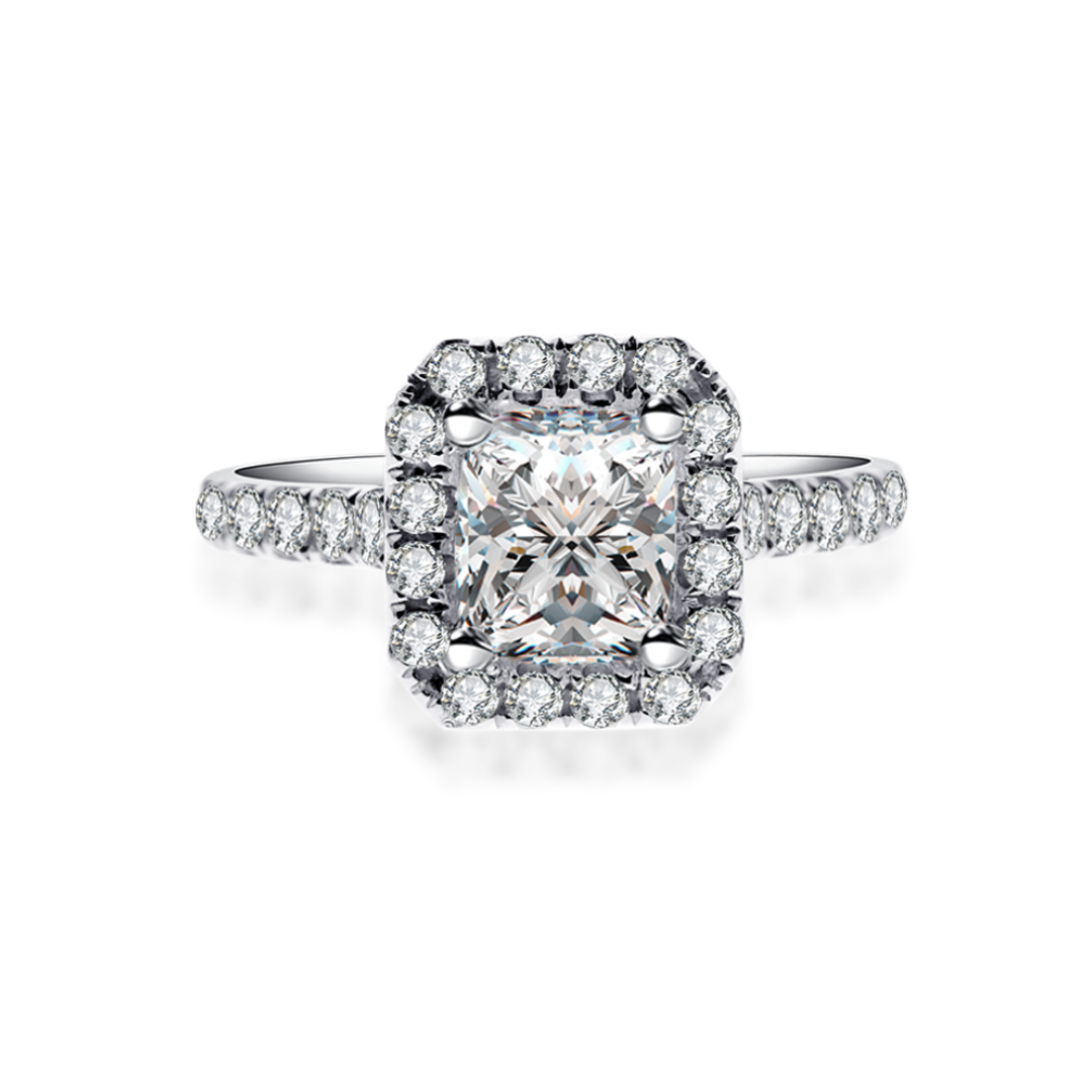 方形鑽石戒指(款號 R313)