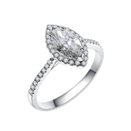 欖尖形鑽石戒指(款號 R3)