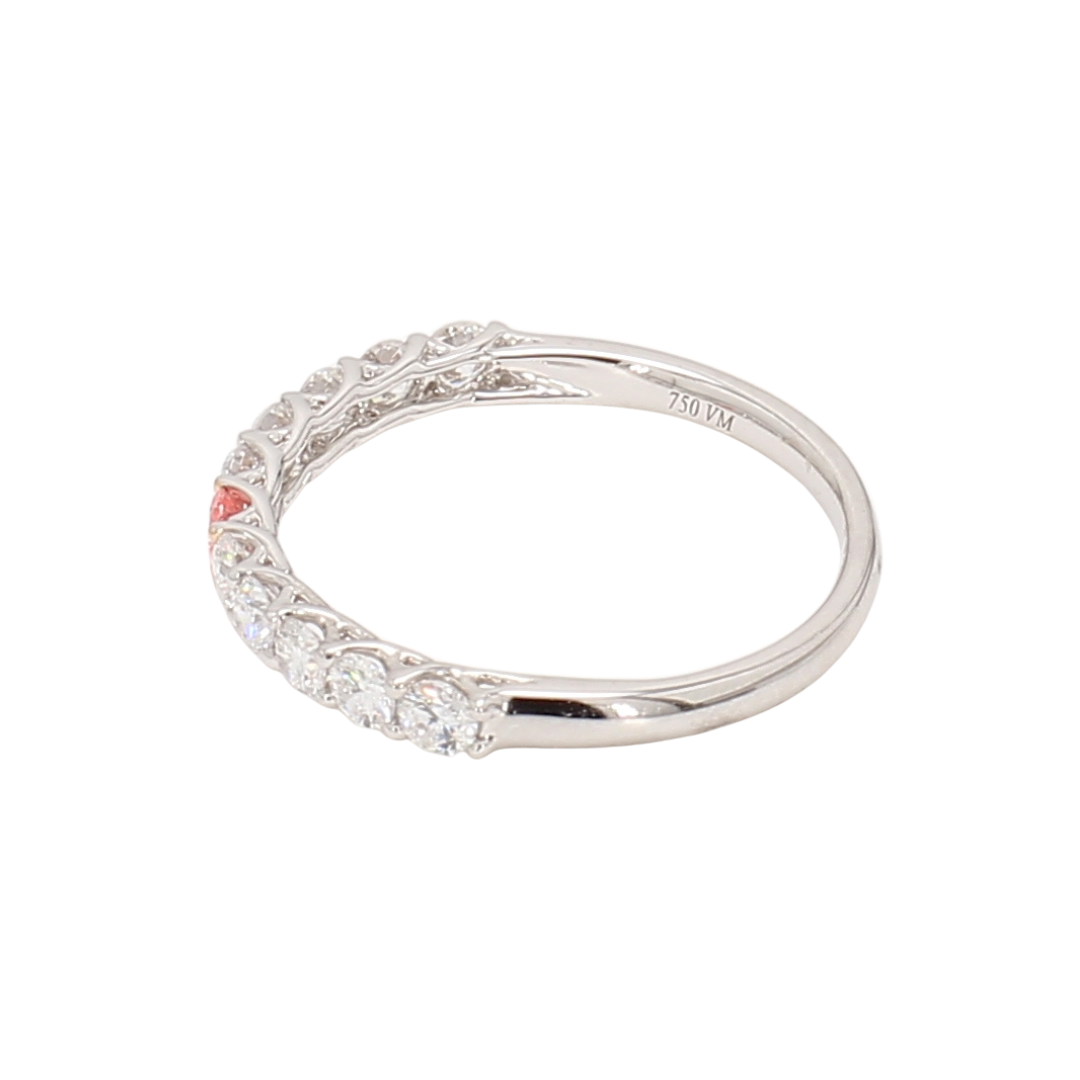 0.43卡半圈透光設計培育粉鑽排戒（86645）