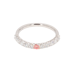 0.43卡半圈透光設計培育粉鑽排戒（86645）