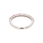 0.59卡半圈透光設計粉鑽排戒（86639）