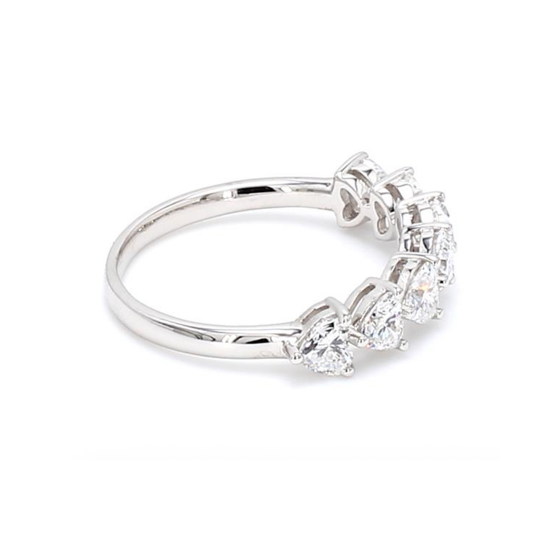 1.15卡半圈心形培育鑽石排戒（86203）