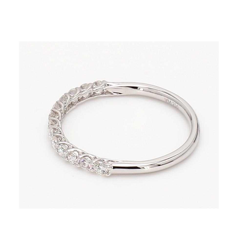 0.39卡半圈透光設計培育鑽石排戒（86096）