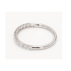 0.39卡半圈透光設計培育鑽石排戒（86096）