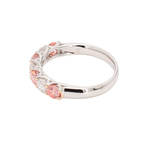 1.08卡半圈透光設計粉鑽排戒（86640）