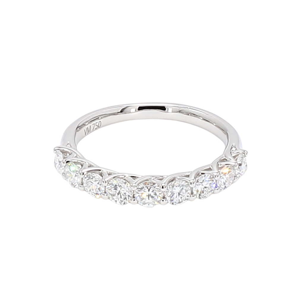 0.58卡半圈透光設計培育鑽石排戒（86118）