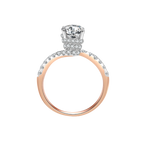 玫瑰金鑽石戒指托(款號R452)