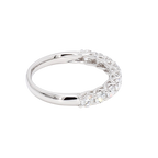 18K白金半圈透光設計排鑽戒指