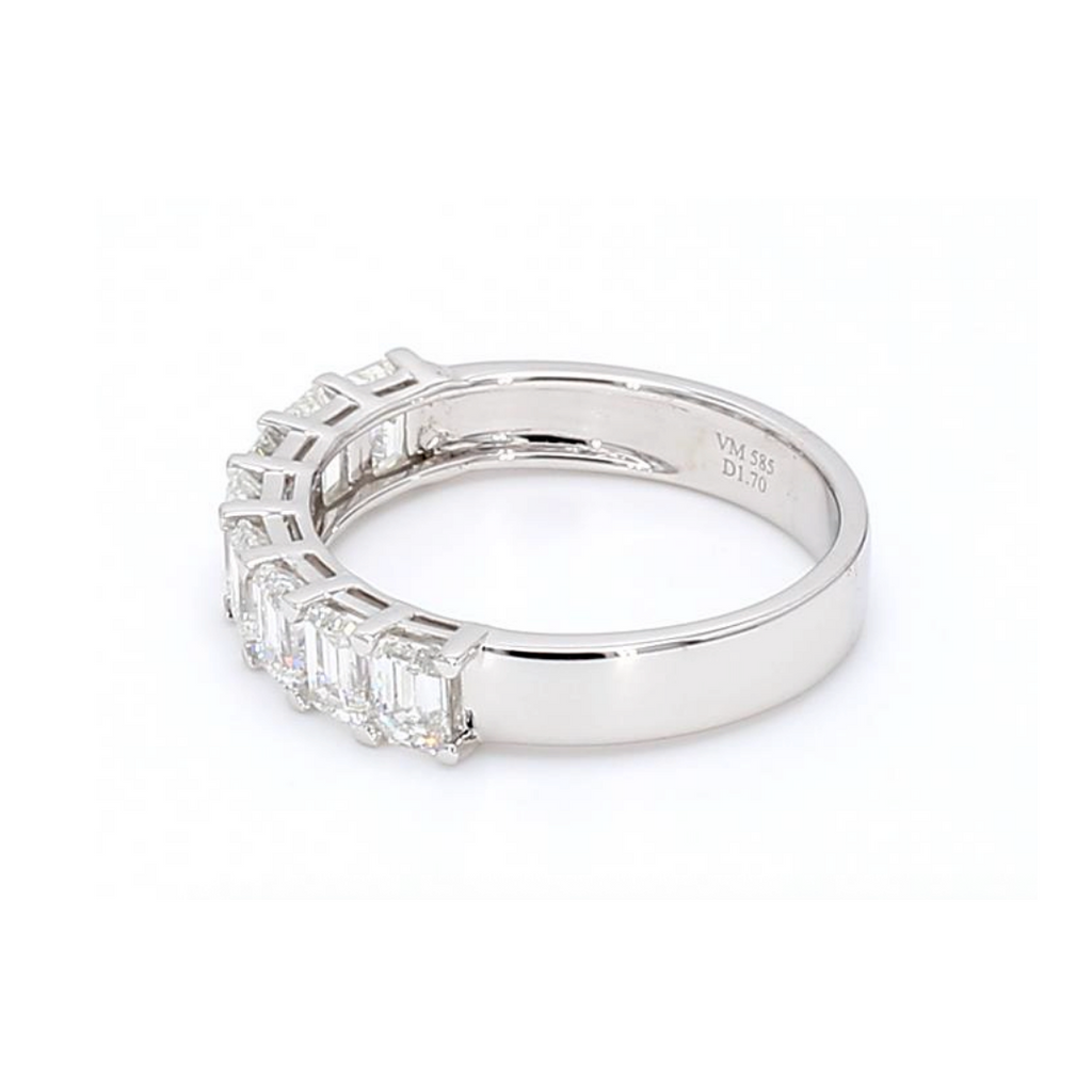 1.7卡半圈祖母綠形排鑽戒指（85794）