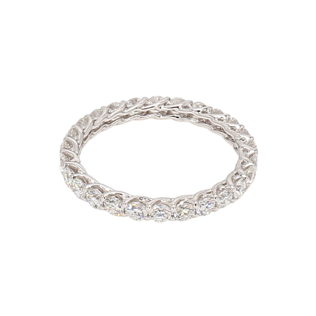 1.32卡白金全圈透光設計排鑽戒指（86020）