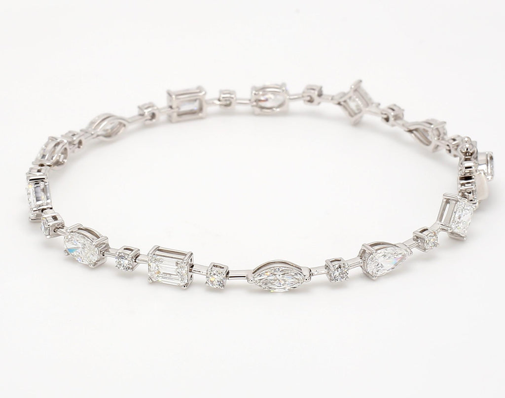 幾何形狀培育鑽石手鍊