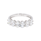 1.92卡半圈透光設計橢圓形排鑽戒指（85792）