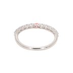 0.43卡半圈透光設計培育粉鑽排戒（86645）