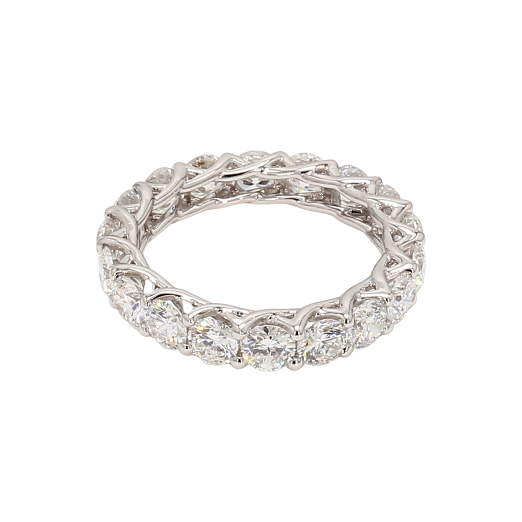 3.6卡白金全圈透光設計排鑽戒指（86023）