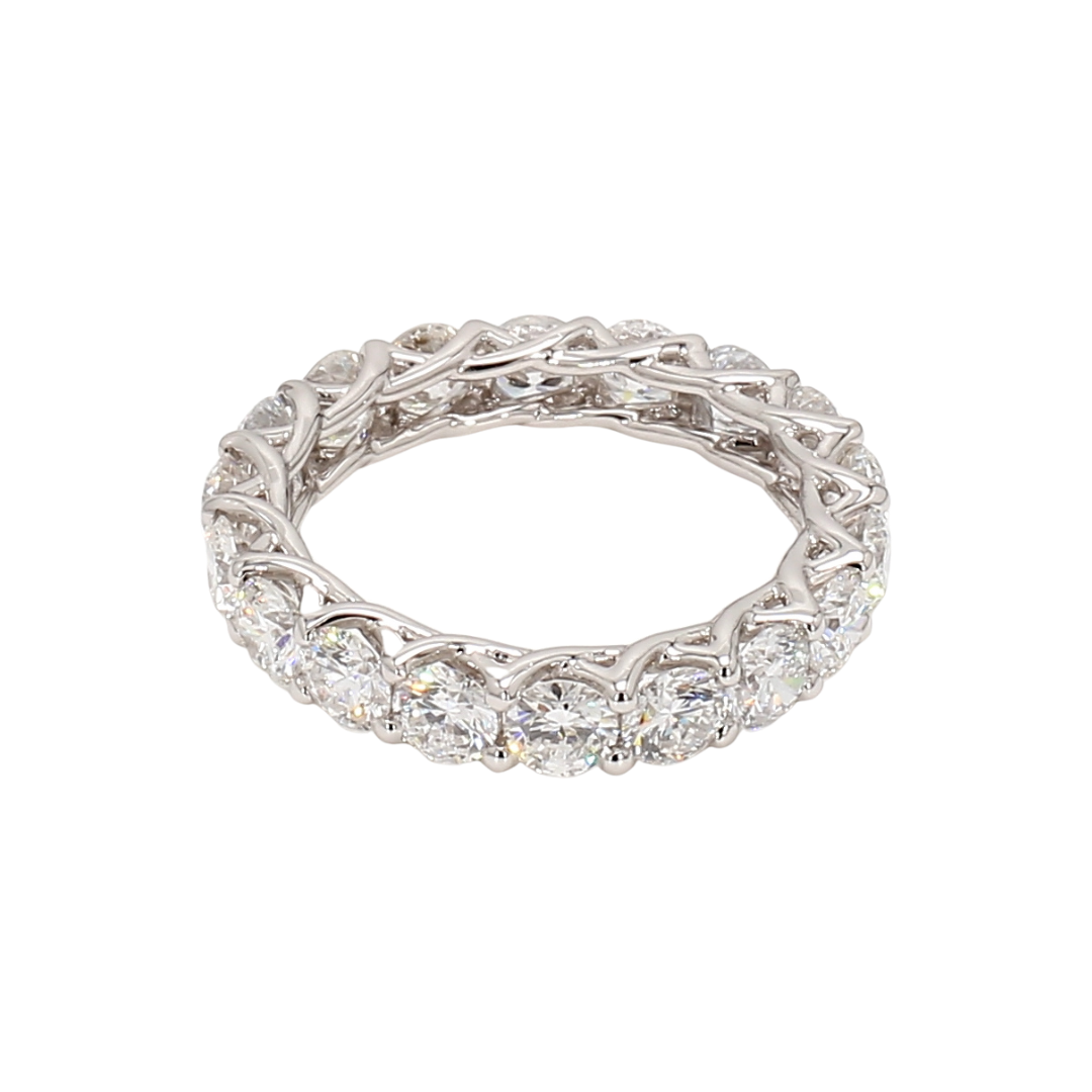 3.6卡白金全圈透光設計排鑽戒指（86023）