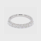 0.72卡半圈透光設計培育鑽石排戒（86095）