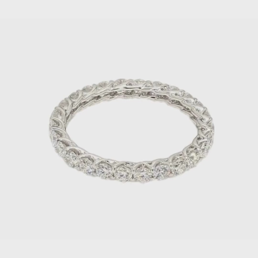 1.32卡白金全圈透光設計排鑽戒指（86020）