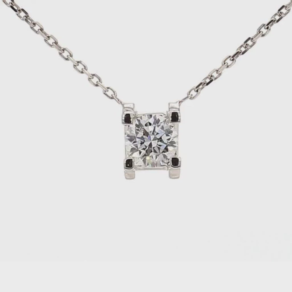 0.7卡培育鑽石四爪頸鍊(86573)