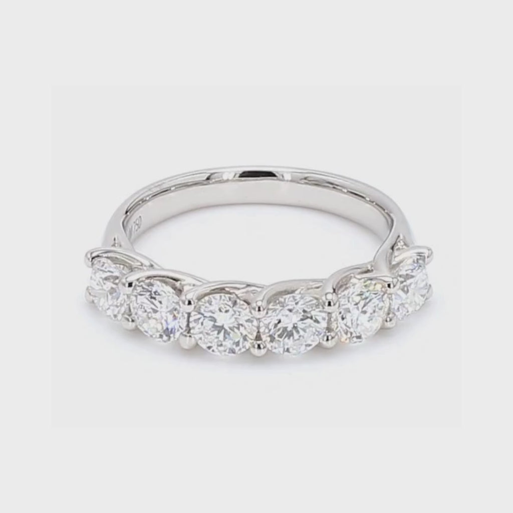 1.87卡半圈透光設計培育鑽石排戒（86097）