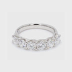 1.87卡半圈透光設計培育鑽石排戒（86097）