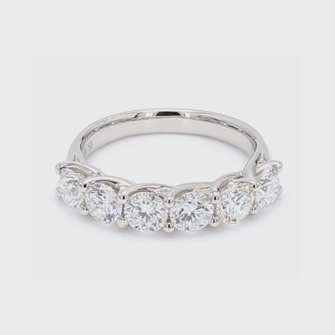 1.87卡半圈透光設計培育鑽石排戒（86097）