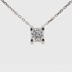 0.7卡培育鑽石四爪頸鍊(86573)