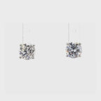 1.4卡培育圓鑽四爪耳環(86572)