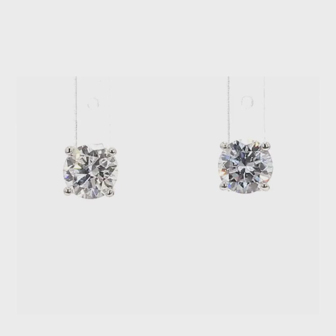 1.4卡培育圓鑽四爪耳環(86572)