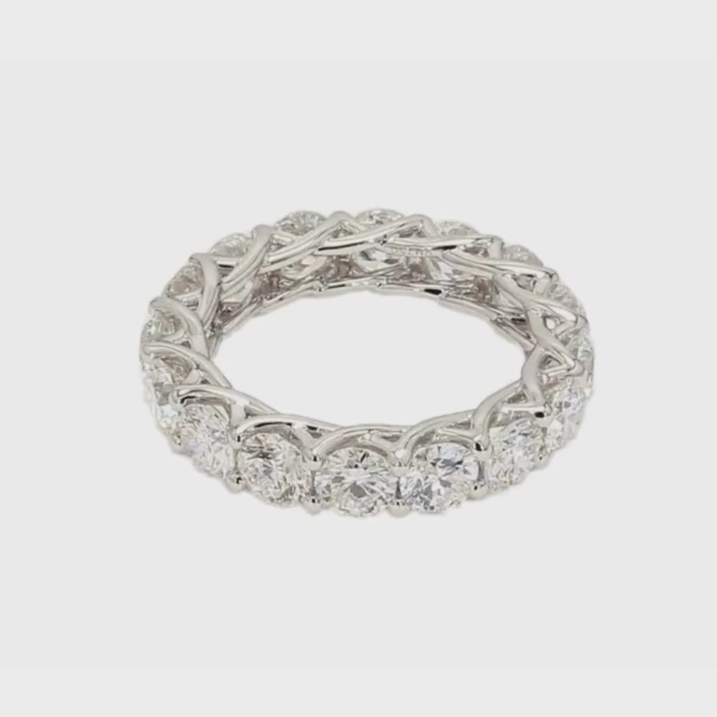 4.8卡白金全圈透光設計排鑽戒指（86030）