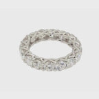 4.8卡白金全圈透光設計排鑽戒指（86030）