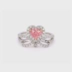 1.12卡心形粉鑽戒指（86981）