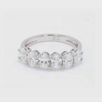 1.92卡半圈透光設計橢圓形排鑽戒指（85792）