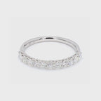 0.58卡半圈透光設計培育鑽石排戒（86118）