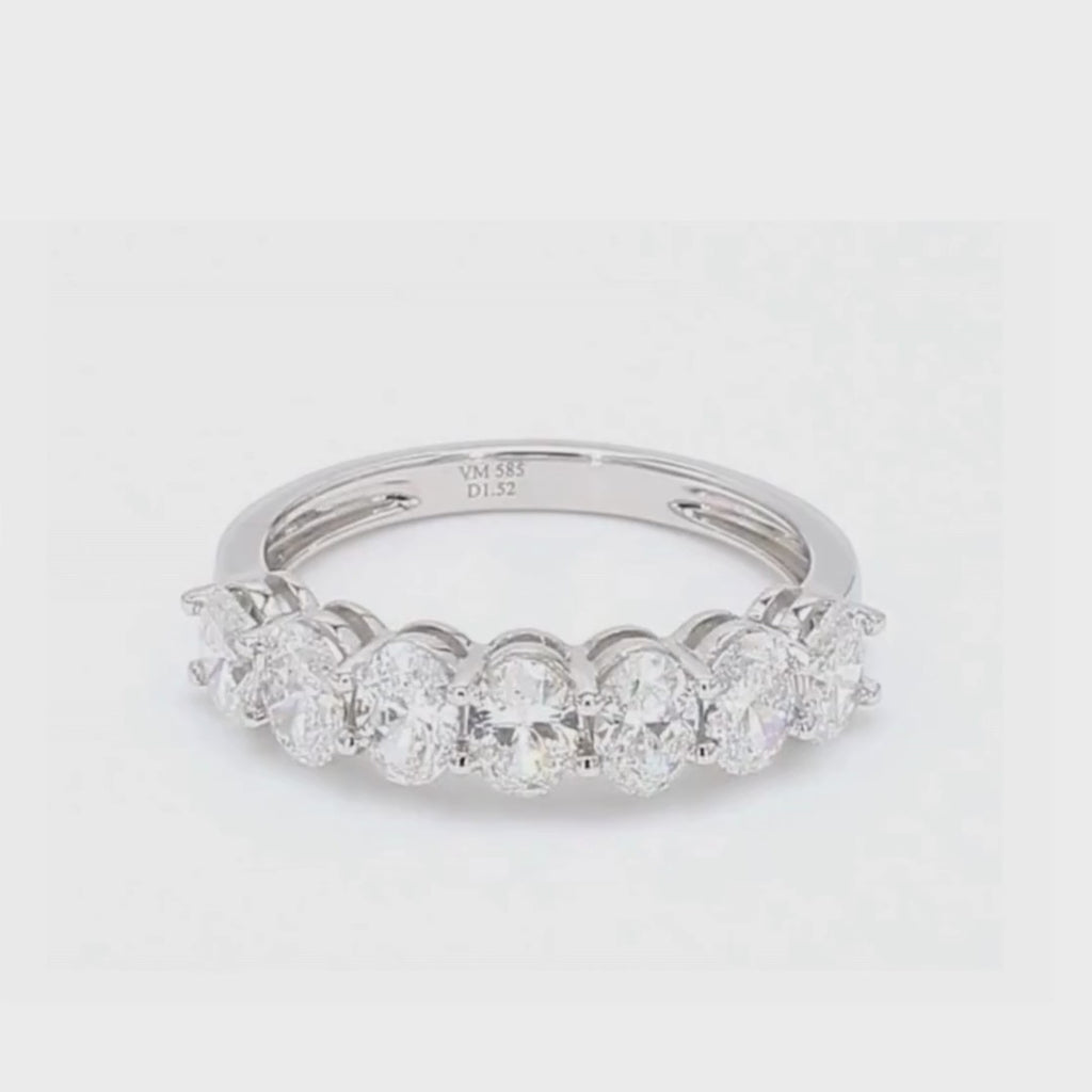 1.52卡半圈橢圓形排鑽戒指（85795）