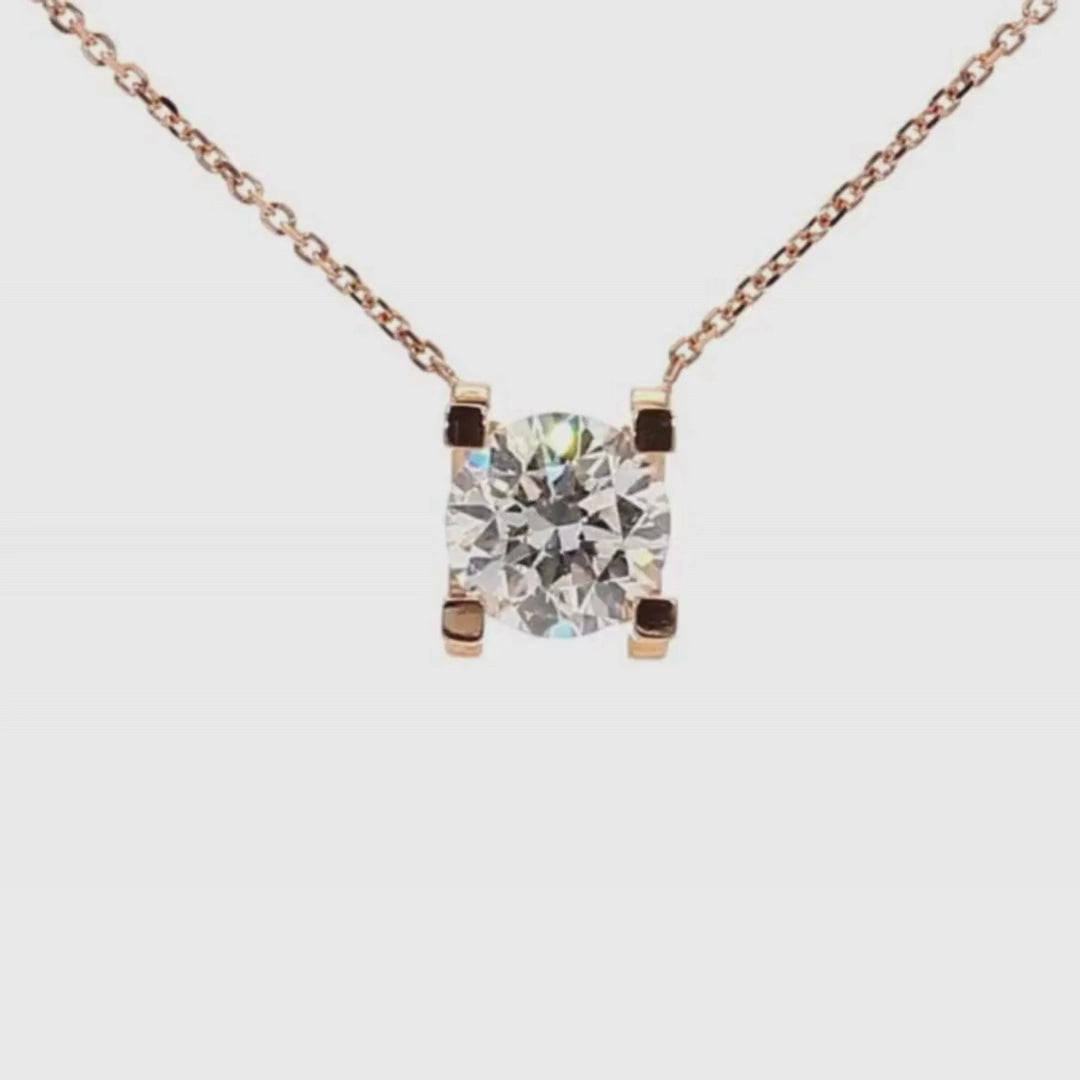 1.15卡培育鑽石四爪頸鍊(86278)