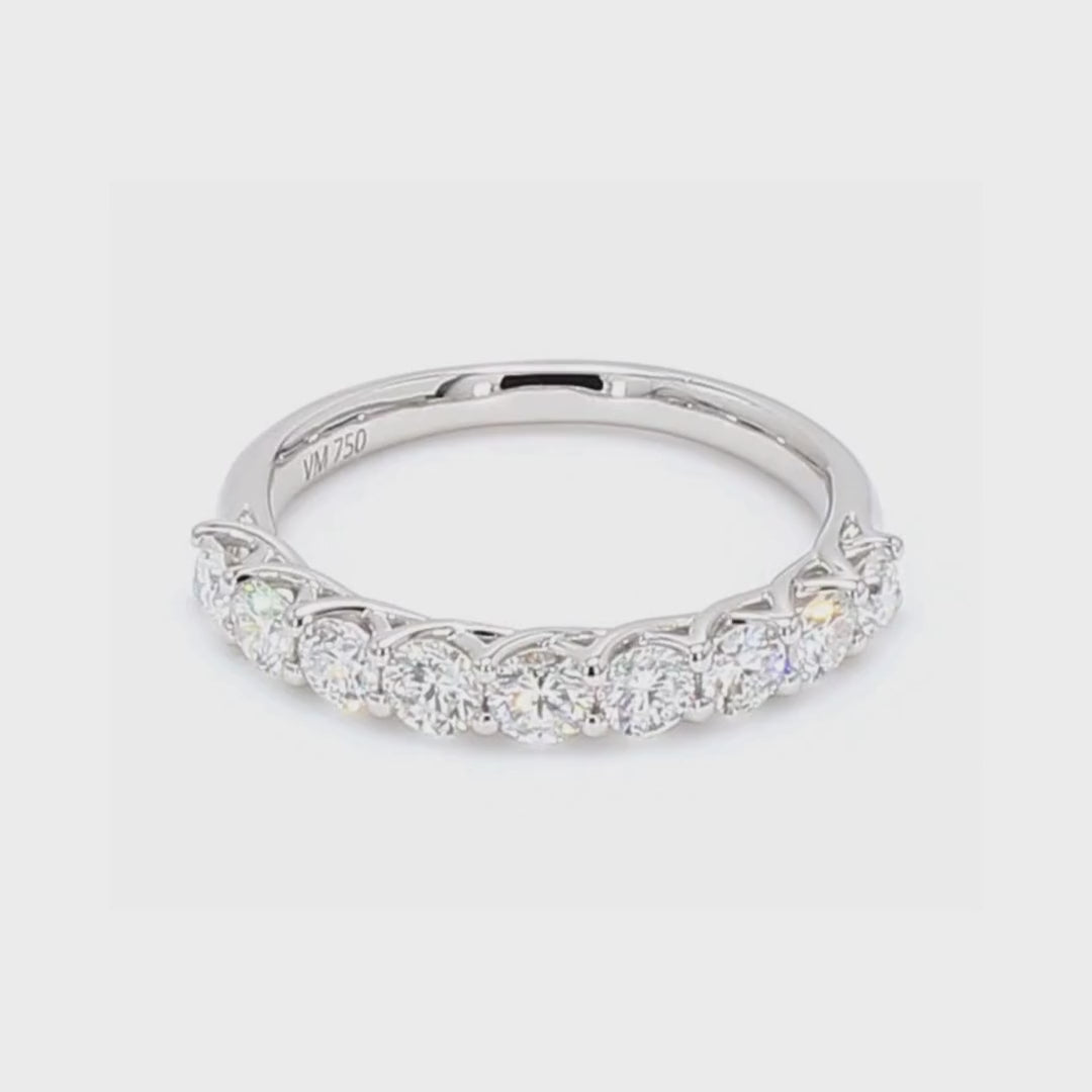 0.91卡半圈透光設計排鑽戒指（86117）